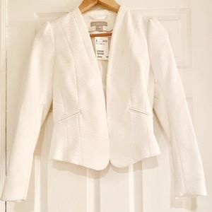 🆕 White textured H&M blazer